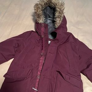 Gap Kids Burgundy Cold Control Parka coat, size M